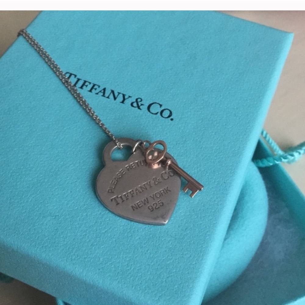 Tiffany & Co Heart Necklace with Rubedo Key